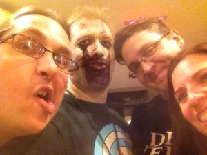 BGHF, amazing horror artist Chris Kuchta, film producer Dan Kiggins -and beautiful friend!