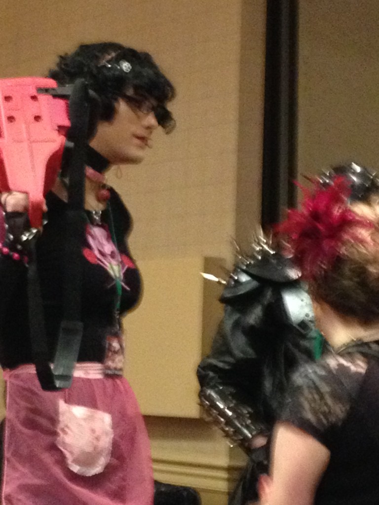 If you're going to work a chainsaw make sure it's pink - and that you're wearing high heels!