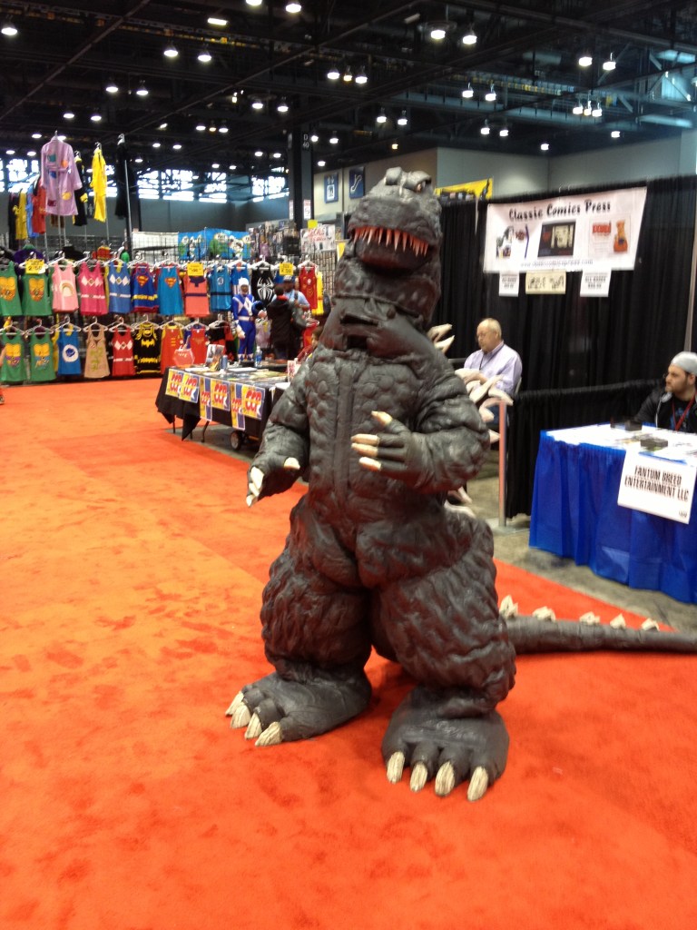 Wherever he goes, Godzilla rules! Even on the C2E2 floor!