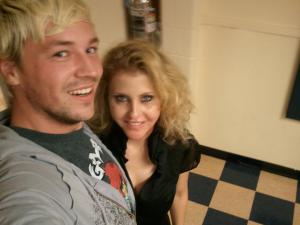 On the set of "Deer Crossing"